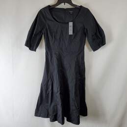 Ann Taylor Women Black Midi Dress Sz 0P NWT