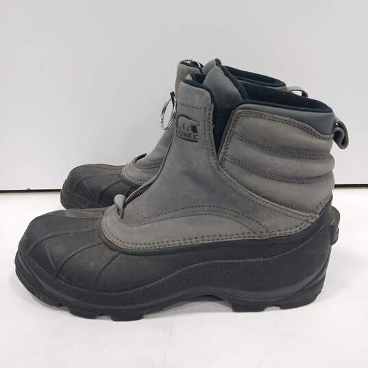 Sorel Men's Gray Barn Zip Snow Boots Size 10 image number 1