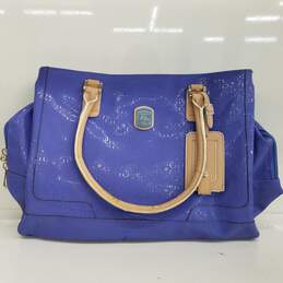 Guess Periwinkle Faux Leather Tote Bag