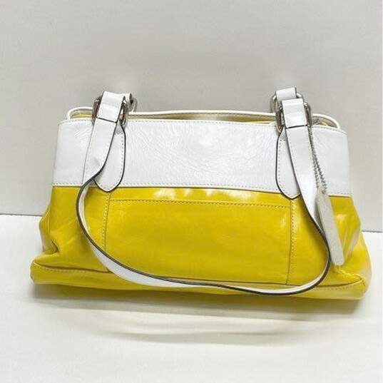 Croft & Barrow Yellow Leather Satchel Bag image number 2