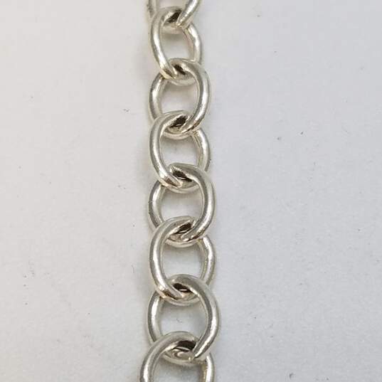 Sterling Silver Rolo Chain Trinket Box Charm 7 7/8inch Bracelet 14.0g image number 2