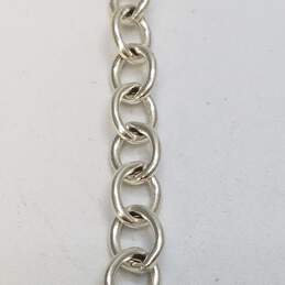 Sterling Silver Rolo Chain Trinket Box Charm 7 7/8inch Bracelet 14.0g alternative image
