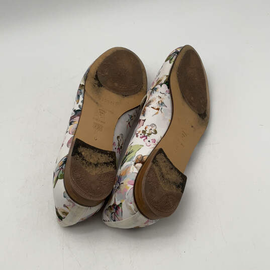 Womens Multicolor Floral Print Fashionable Slip-On Loafer Shoes Size 8 image number 6