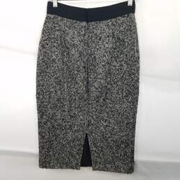 Giambattista Valli Black & White Wool Tweed Pencil Skirt Size 2 alternative image