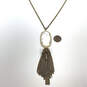 Designer Kendra Scott Gold Tone Mother Of Pearl Pendant Necklace w/ Dust Bag image number 2