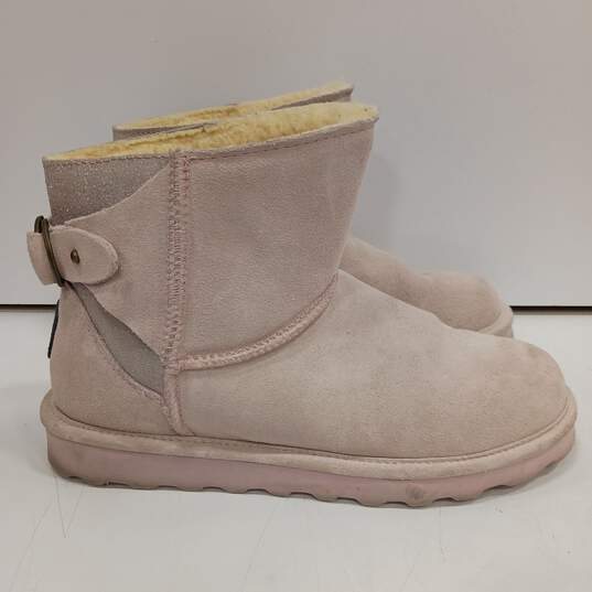 Bearpaw Betty Style Pink Leather Shearling Style Boots Size 10 image number 3