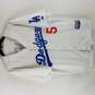 Majestic Men White MLB Dodgers Jersey #5 Seager 54 image number 1