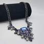 Authentic Givenchy Faceted Crystal Gun Metal Drop Necklace w/COA 73.3g image number 3