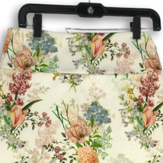 NWT Womens Multicolor Floral Stretch Pull-On Straight & Pencil Skirt Size M image number 4