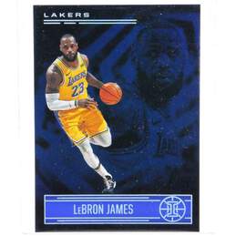 2020-21 LeBron James Illusions Trophy Collection Sapphire LA Lakers
