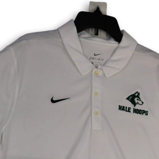 NWT Mens White Hale Hoopes Short Sleeve Dri-Fit Pullover Golf Polo Shirt XL image number 3