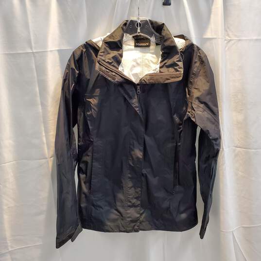 Marmot Black Hooded Nylon Jacket Size S image number 1