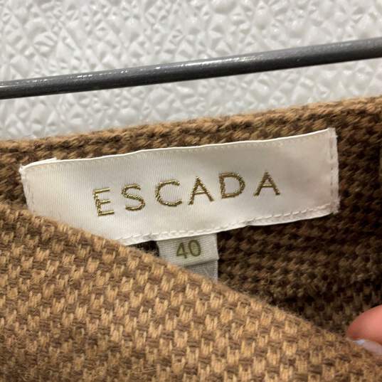 Escada Womens Brown 2 Piece Suit Pants Set Size 34/40 W/ COA image number 6
