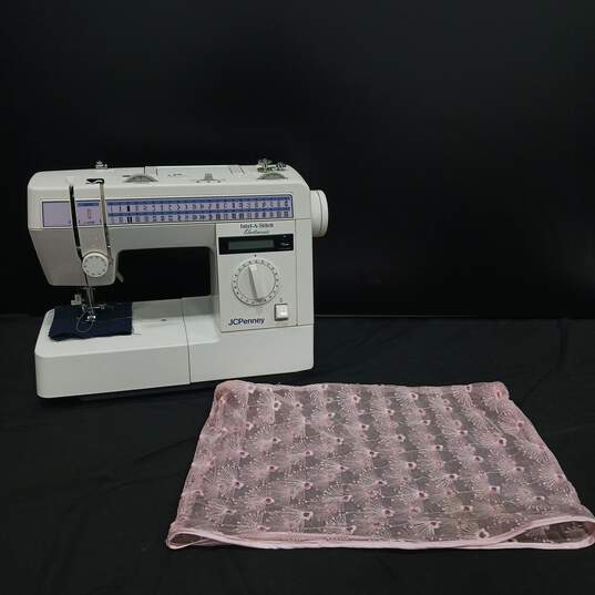 JC Penny White Intel-A-Stitch Sewing Machine UNTESTED image number 1