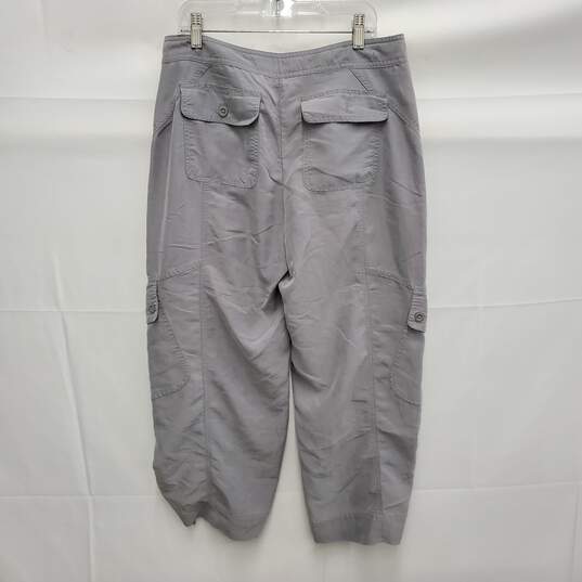 Ellen Tracy WN's Gray Charlene Capri Pants Size 2 image number 2