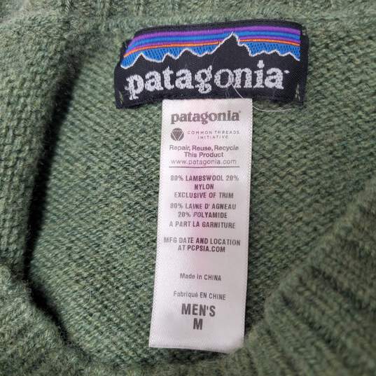 Patagonia Green Pullover LS Lambs Wool Sweater Men's M image number 3