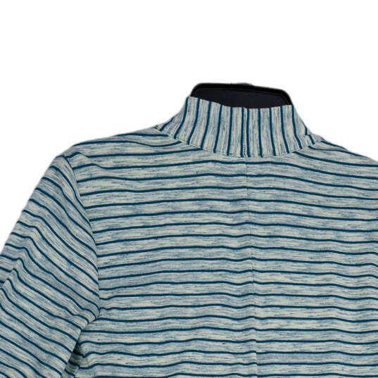 NWT Womens Blue Striped 3/4 Sleeve Open Front Cardigan Sweater Size XS image number 4