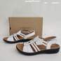 Collection by Clarks Leisa Janna White Leather Sandals IOB Size 10 image number 1