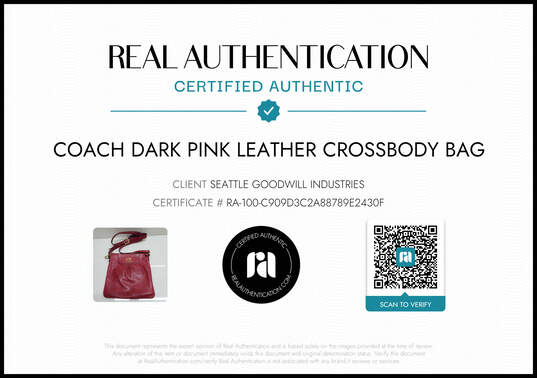 Coach Dark Pink Medium Flat Crossbody Bag AUTHENTICATED image number 2