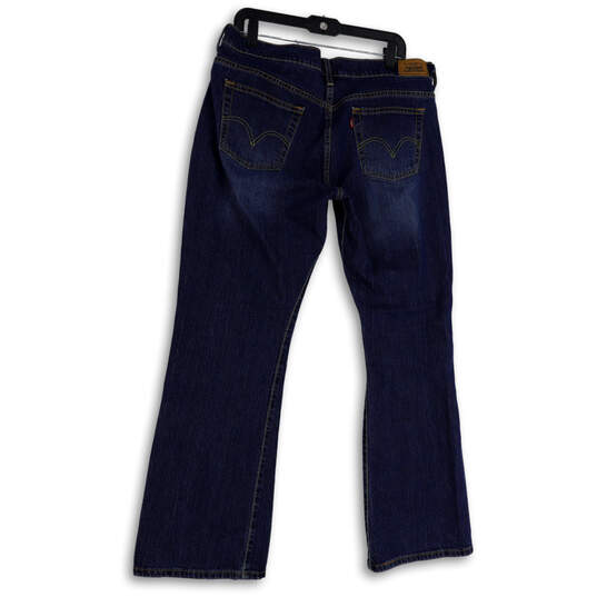 Womens Blue Denim Medium Wash Pockets Stretch Bootcut Jeans Size 16 M image number 2