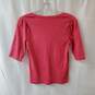 Maeve Anthropologie Pink Ribbed Top Size S image number 2