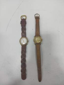 Guess Brand Watches w/ Brown Leather Bands alternative image