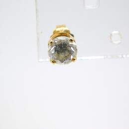 14K Yellow Gold 0.56 CT Round Diamond Single Stud Earring 0.6g alternative image