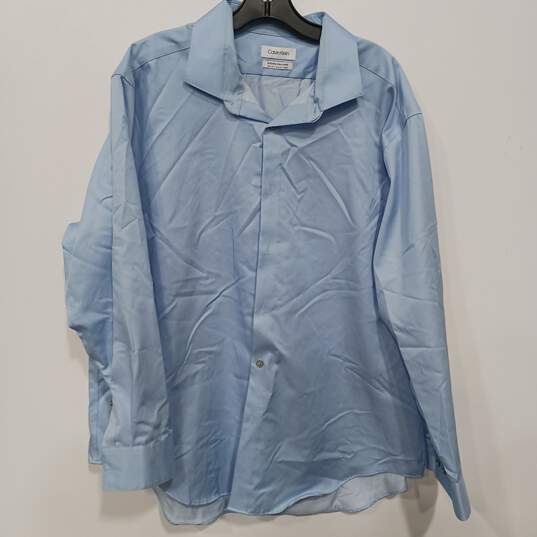 Men’s Calvin Klein Infinite Non-Iron Slim Fit Stretch Collar Button-Up Shirt Sz 18(2XL) image number 1