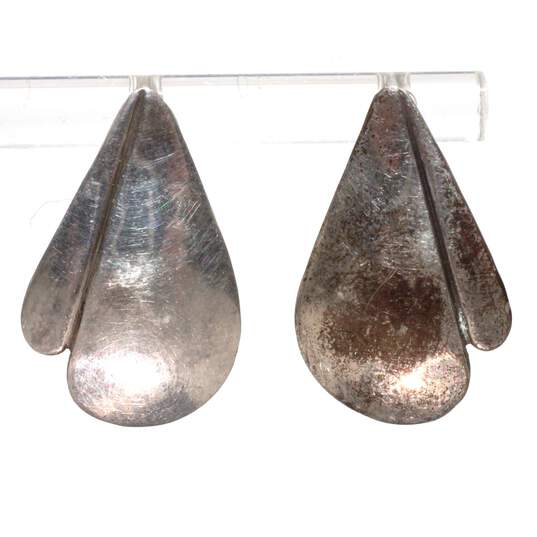 Artisan VM Signed Sterling Silver Earrings - 3.9g image number 2