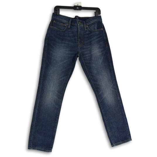 Mens Blue Denim Medium Wash Pockets Stretch Skinny Jeans Size W31 L30 image number 1