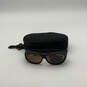 NWT Mens C420A Slim Line Classic Black Polarized Lens Sunglasses With Box image number 1