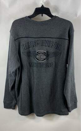 Harley-Davidson Mens Gray Long Sleeve Crew Neck Pullover Sweatshirt Size XL alternative image