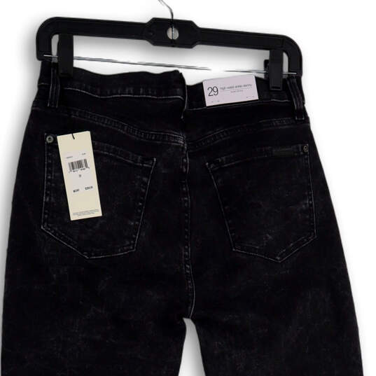 NWT Womens Black Denim Dark Wash High Waist Skinny Leg Ankle Jeans Size 29 image number 4