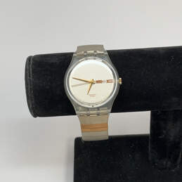 Designer Swatch Round Dial Water Resistant Silicone Strap Analog Wristwatch