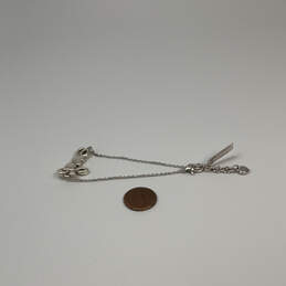 NWT Designer Brighton Silver-Tone Love Letters Adjustable Chain Bracelet