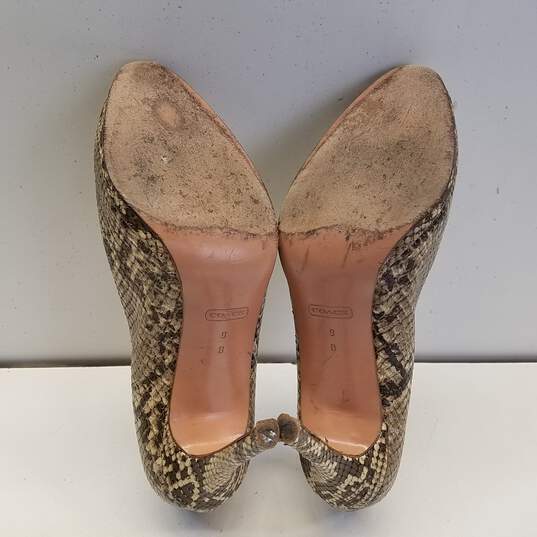 COACH Chelsey Snakeskin Embossed Leather Pump Heels Shoes Size 9B image number 5
