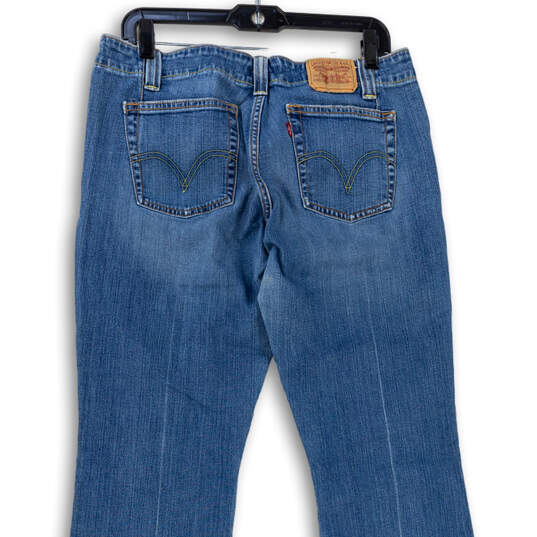 Womens Blue 525 Medium Wash Pockets Denim Bootcut Jeans Size 12 image number 4