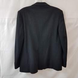 Vintage Black Wool Single Button Blazer Size 12 alternative image