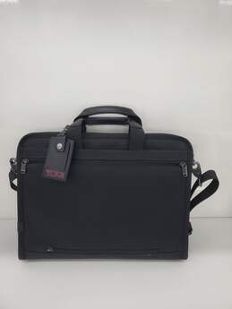 TUMI Black Ballistic Nylon Slimline Padded Laptop Bag Used alternative image