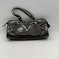 Via Spiga Womens Green Patent Leather Inner Pockets Zip Shoulder Handbag image number 1
