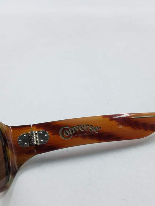Converse Ltd. Edition Oxford Amber Horn Flat Top Sunglasses image number 6