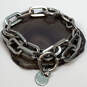Designer Henri Bendel Silver-Tone Spring Ring Clasp Link Chain Bracelet image number 4