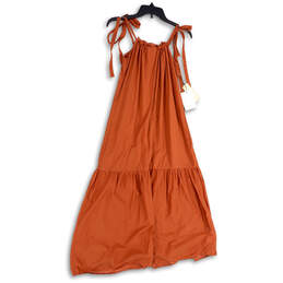 NWT Womens Brown Pleated Sleeveless Knee Length A-line Dress Size XS alternative image