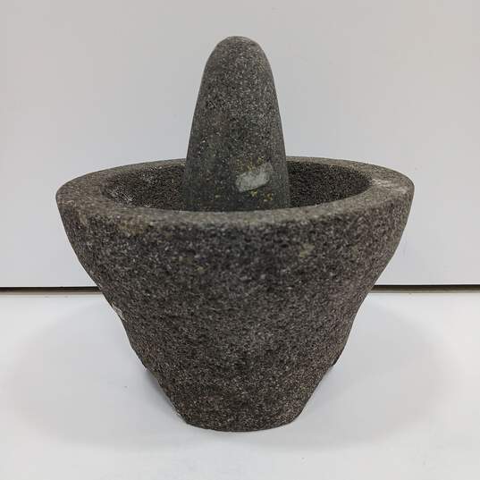 Mexican Molcajete Volcanic Stone Mortar image number 4