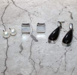 3 Pairs of Sterling Silver Earrings - 14.3g alternative image