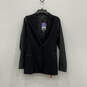 Womens Black Long Sleeve Notch Collar Pockets Two Button Blazer Size 6 image number 1