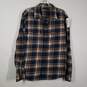 Mens Plaid Collared Long Sleeve Chest Pockets Button-Up Shirt Size X-Large image number 1