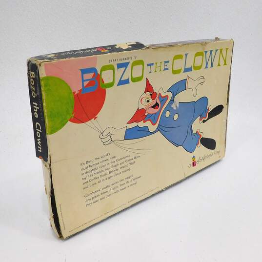 Vintage 1963 Bozo The Clown Cartoon Kit Colorforms Play Set With Original Box image number 2