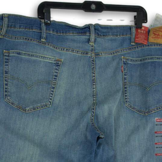 NWT Mens Blue 541 Athletic Fit Stretch Denim Straight Leg Jeans Size 50X29 image number 4