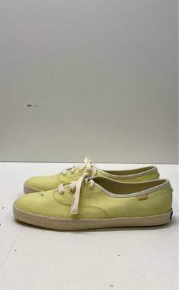 Keds x Kate Spade Champion Neon Yellow Canvas Lace Up Sneakers Women's Size 8.5